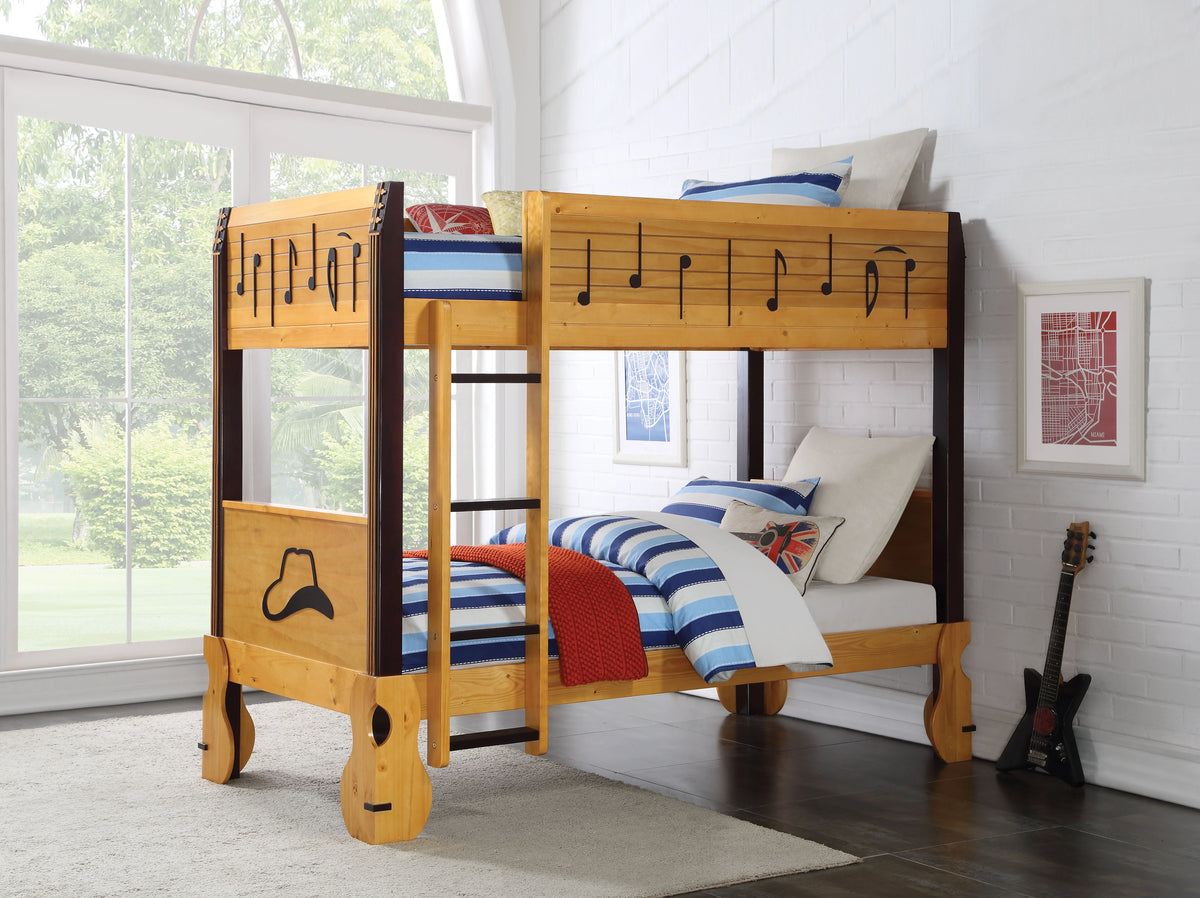 Twin Bunk Bed Honey Oak Espresso Y389649