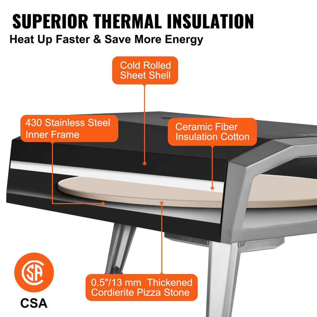 16" Portable Gas Pizza Oven D6988