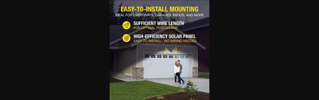 Solar Motion Security Light, Black, 800 Lumens M23274