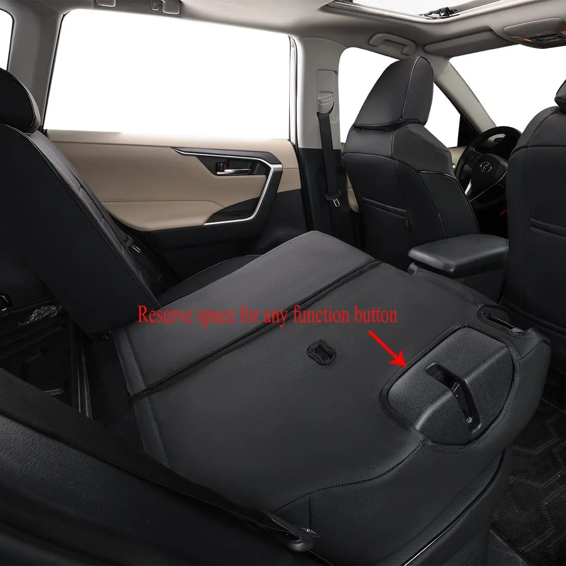 Black Leather Full Set Car Seat Covers for Toyota Corolla Cross 2021 2022 2023 2024 R117