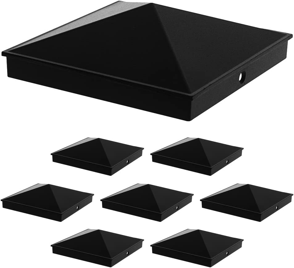 Black 12 Pack Aluminum Pyramid Post Cap Cover H22513