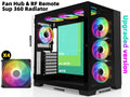 ATX Gaming Computer Case with 4 ARGB Fans Q7756