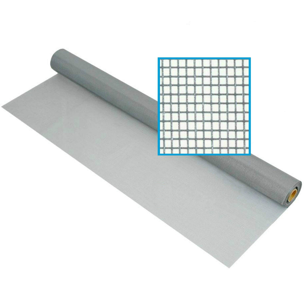 Fiberglass Window Screen Roll 72 x 100 in Gray Z615668