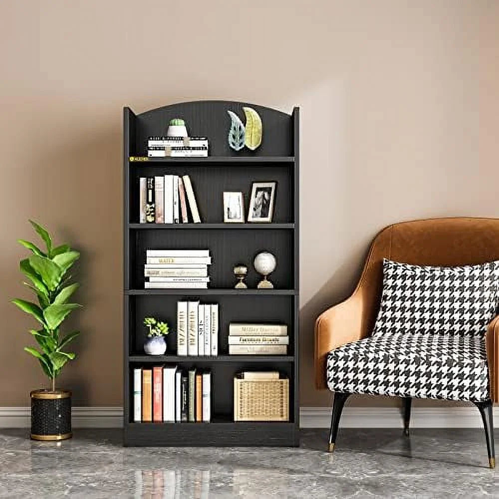 Wood 5 Tier Bookshelf B7048