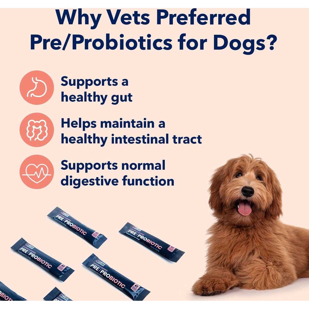 Chicken Flavored Pre-Probiotic Powder Supplement for Dogs 30 Sticks P3820