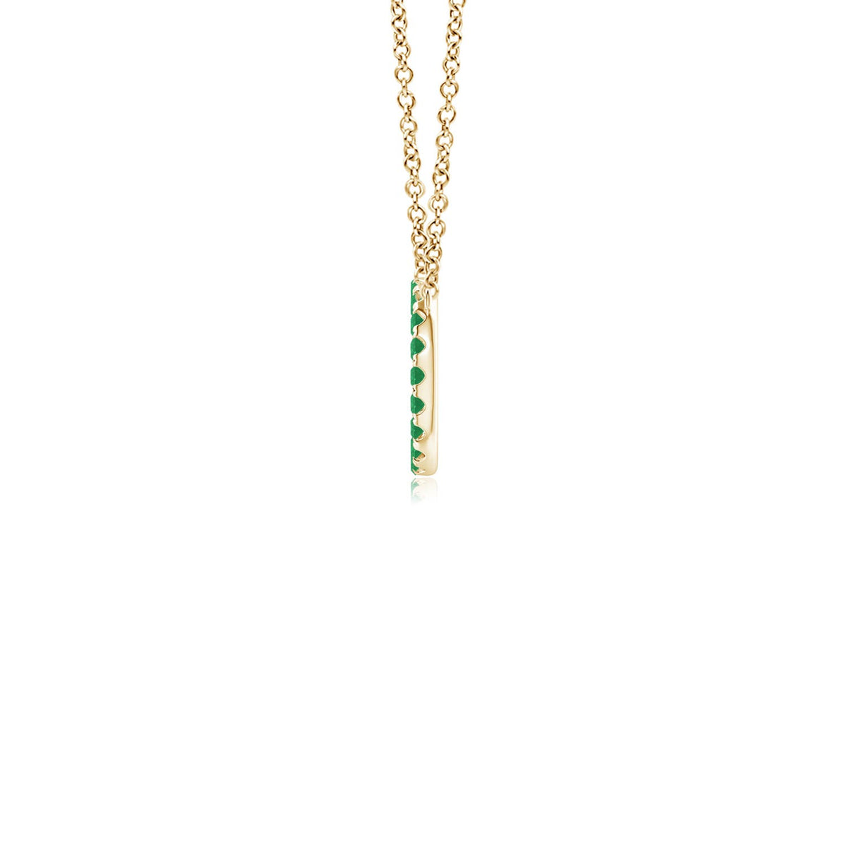 Emerald Pendant Necklace in 14K Yellow Gold P542274