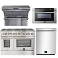 48 Inch Dual Fuel Range, Wall Mount Range Hood, Microwave Drawer, Dishwasher Z7127