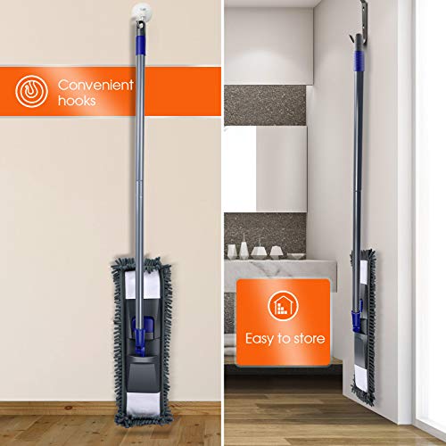Microfiber Flat Mop with 4 Washable Pads V96221
