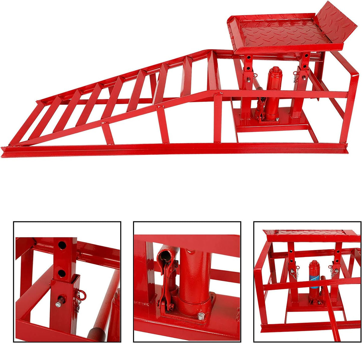 Red Hydraulic Car Lift Ramps R636