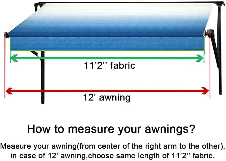 12 Feet Blue Vinyl RV Awning Replacement A26551