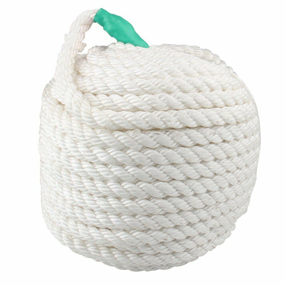 Nylon Anchor Rope for Boat 1/2"x 200ft, White F260879
