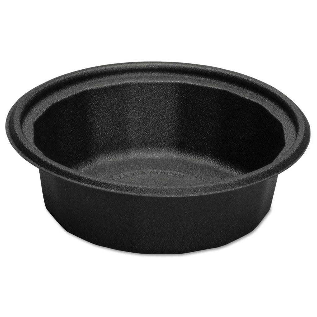 32 oz Black Plastic Microwave-Safe Containers Y66601