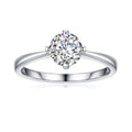 1ct Halo Moissanite Engagement Ring 925 Sterling Silver Four-Prong Round Cut Ring L792758