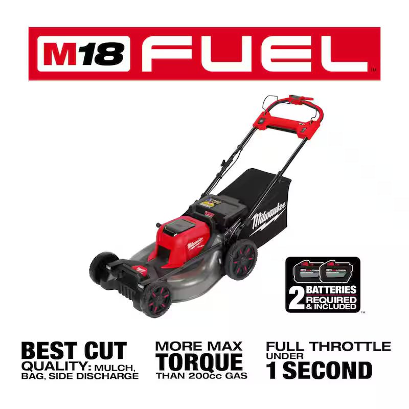 Brushless Cordless 21 in. Self-Propelled Lawn Mower with String Trimmer Q8574