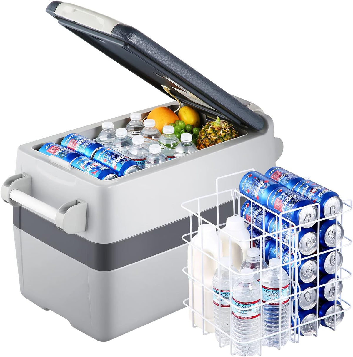 Portable 12V Compressor Refrigerator Freezer, Dual Zone, 43 Quarts X498644