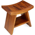 Teak Shower Stool with Shelf D39182