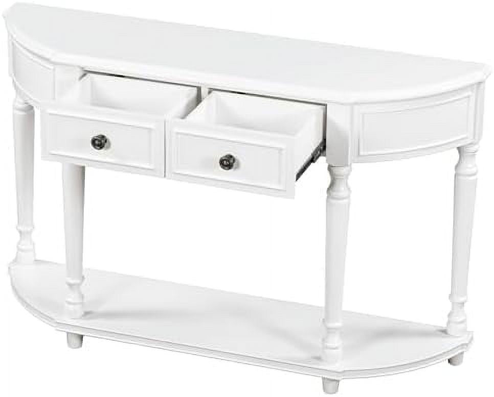 Navy Blue 3 Drawer Wood Console Table U799