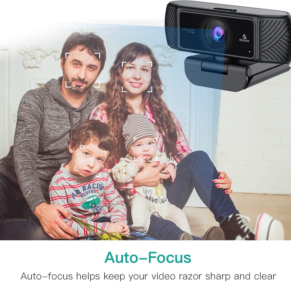 1080P USB Webcam with Microphone and Tripod V56878