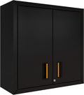 Black Wall Steel Cabinet with Two Doors N287