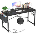 Black 47 Inch Computer Desk with Power Outlets O60875
