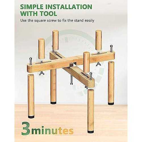 Adjustable Elevated Dog Bowl Stand P211