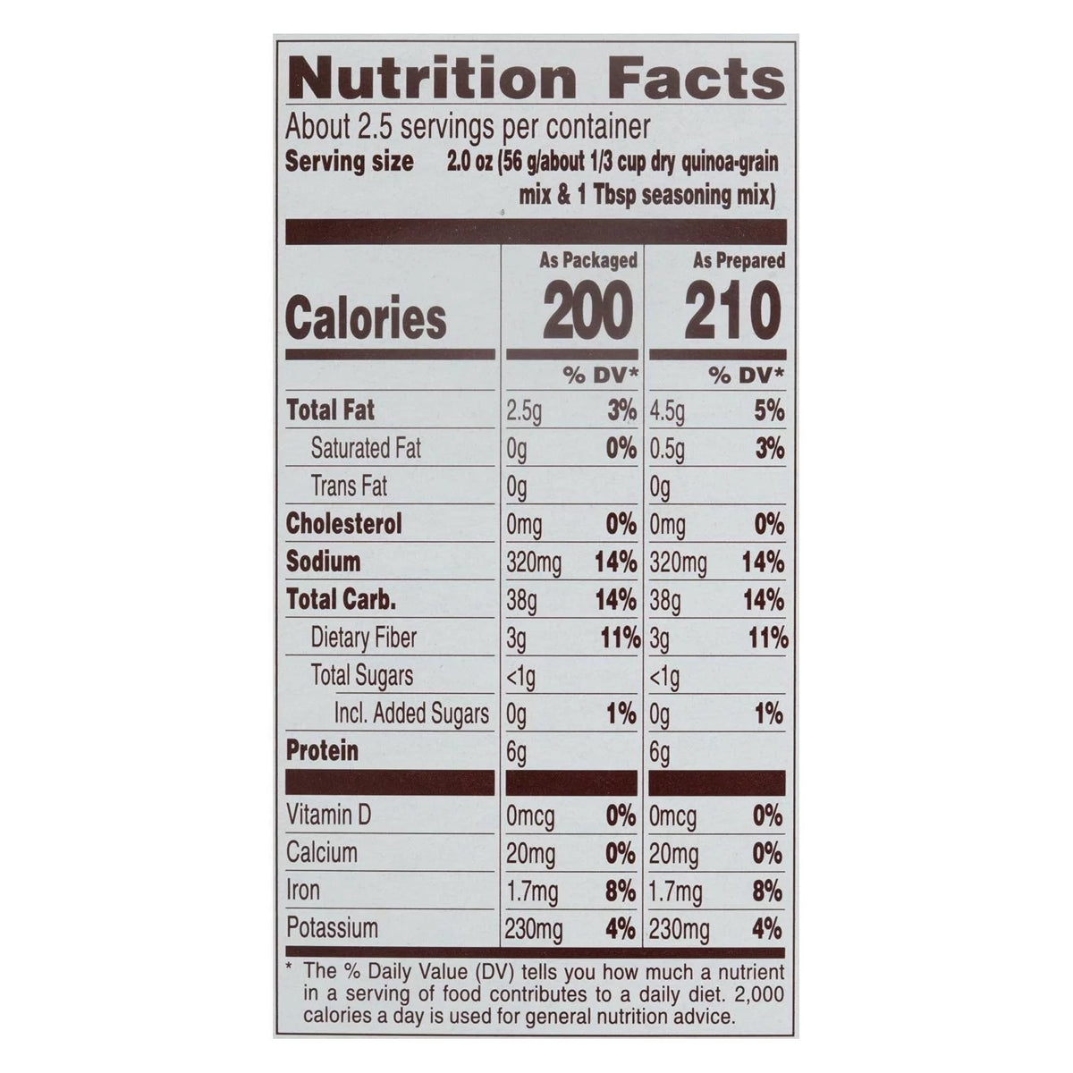 Rosemary and Olive Oil Quinoa, 4.8 Ounce S20167