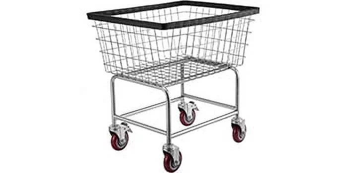 Wire Laundry Cart 2.2 Bushel Heavy Duty with Wheels I287493