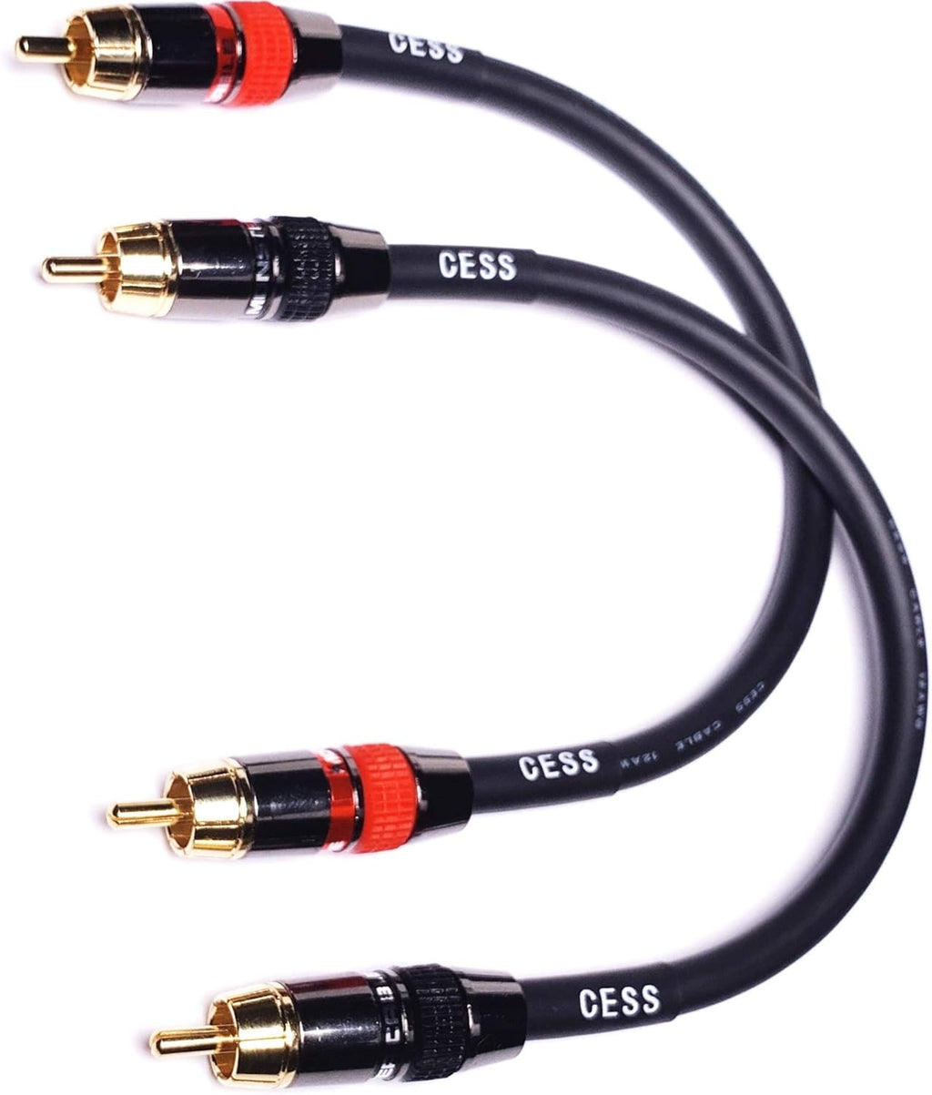Low Noise 12 Gauge RCA Audio Patch Cable (1 Foot) Y575542