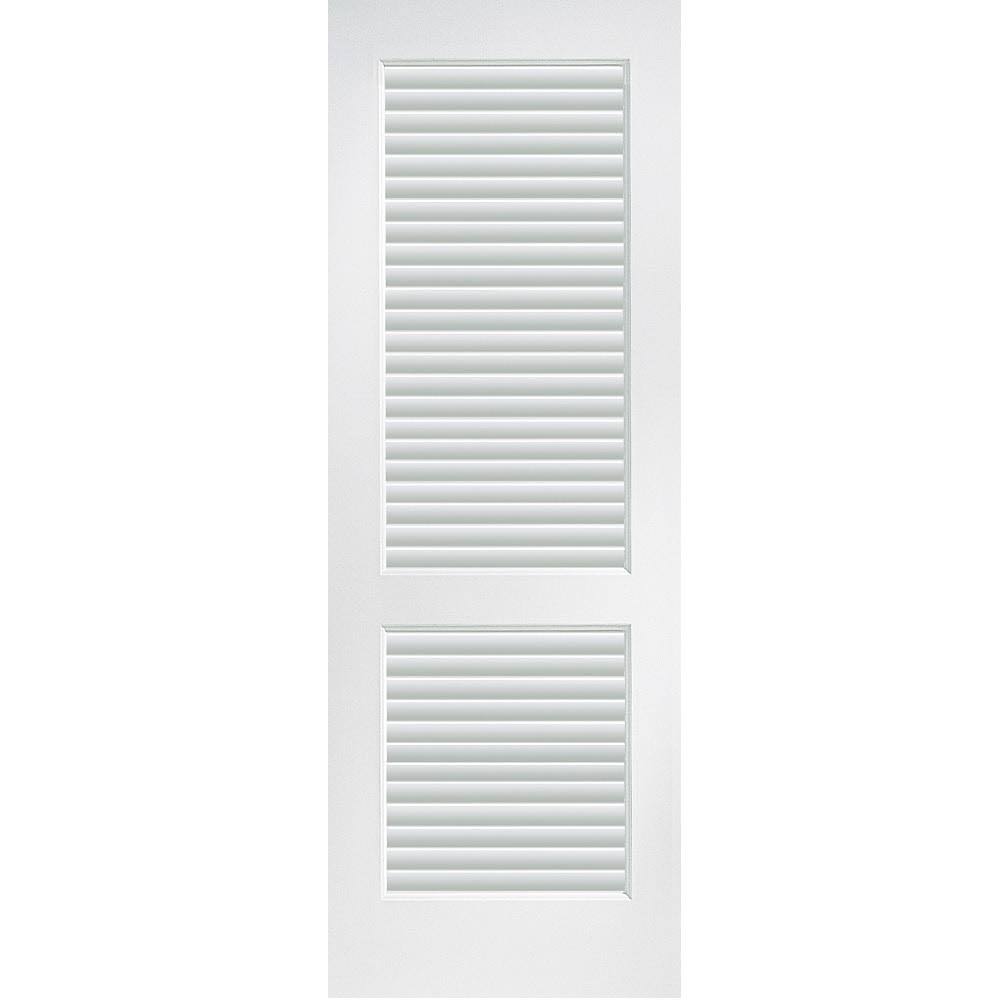 Primed Composite MDF Full Louver Interior Door Slab N748461