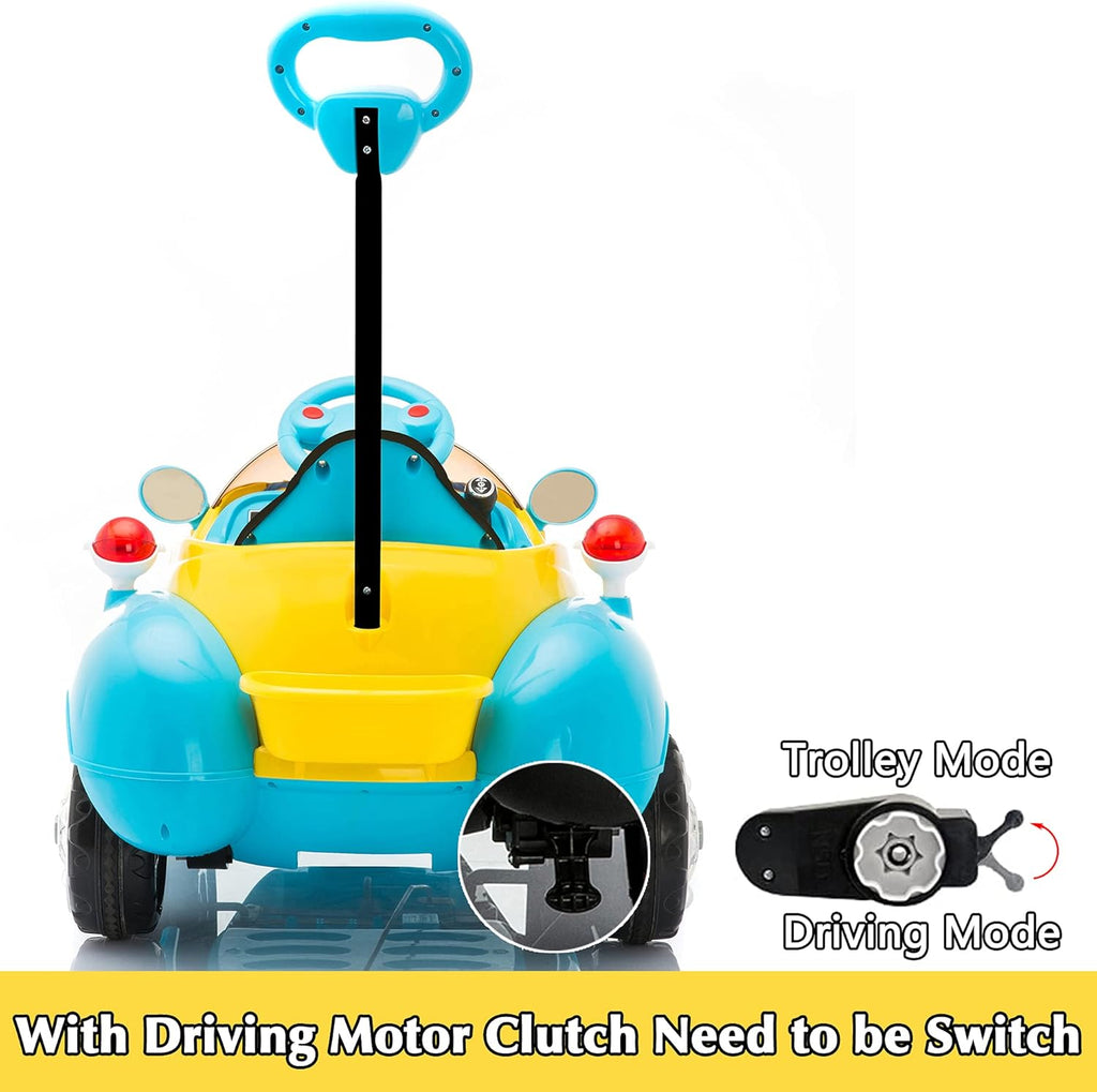 Blue & Yellow Electric Ride On Car with Remote Control E706703