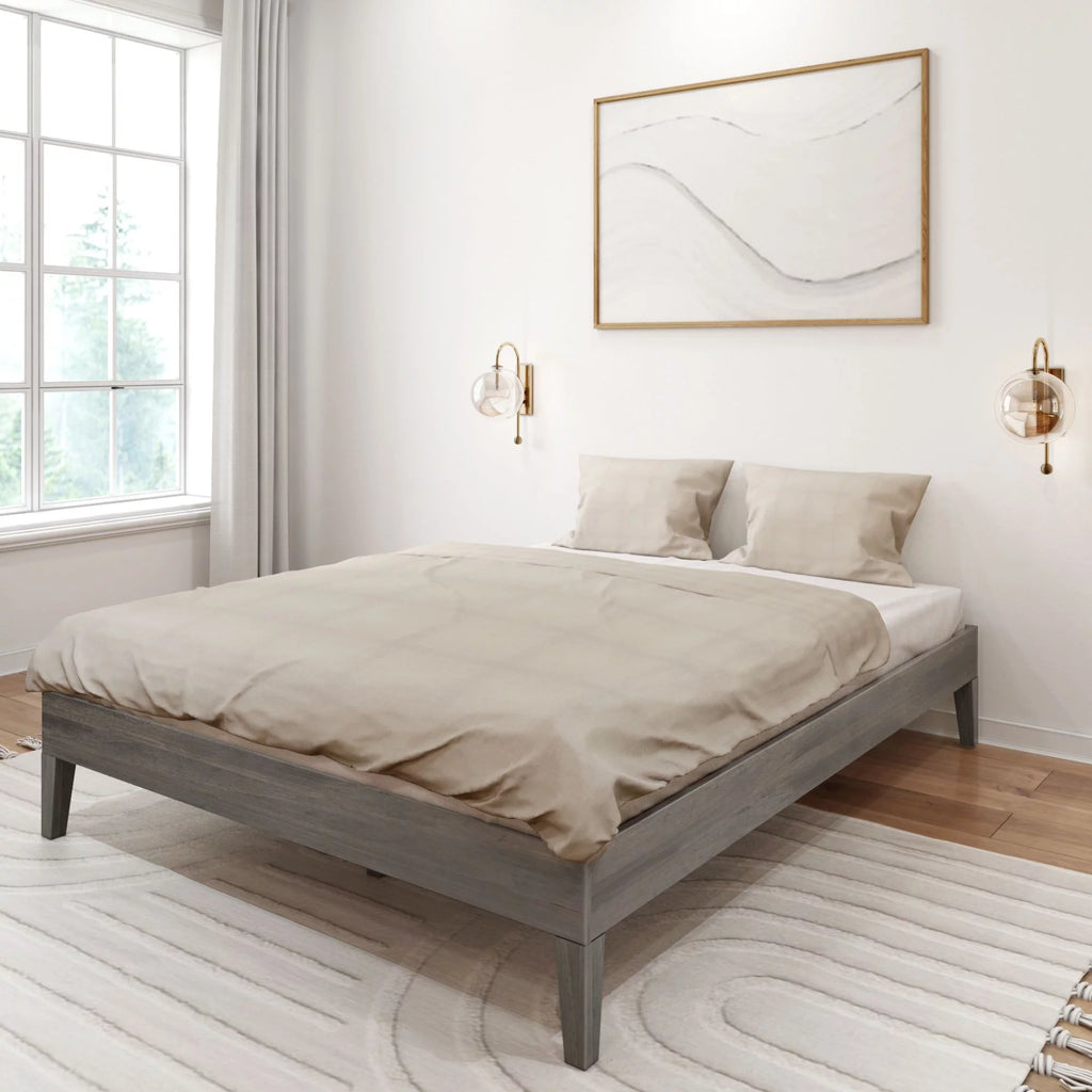 Queen Solid Wood Platform Bed Frame N40185