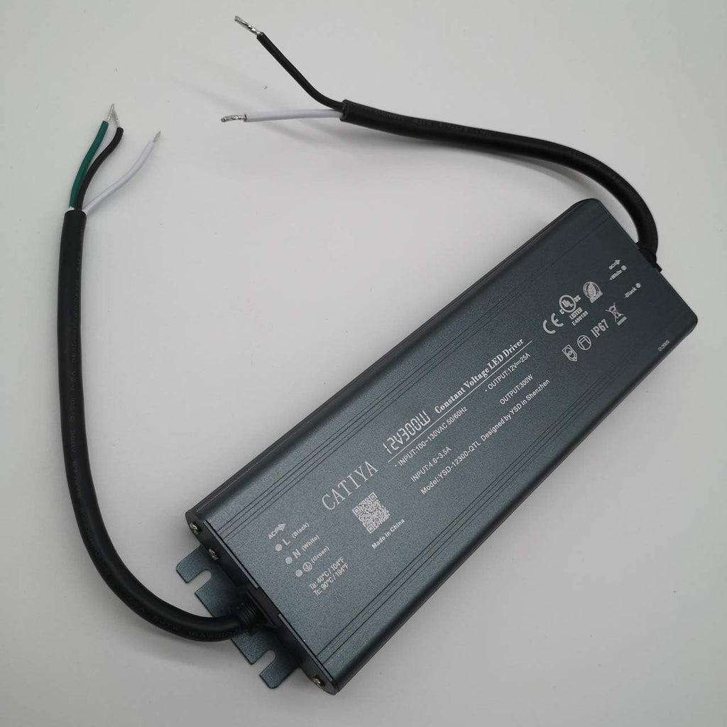 12V 300W LED Driver Transformer, IP67 Waterproof, Pack of 2 L78329