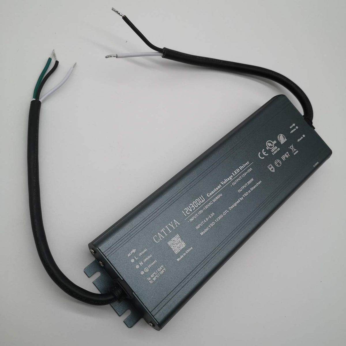 12V 300W LED Driver Transformer, IP67 Waterproof, Pack of 2 L78329