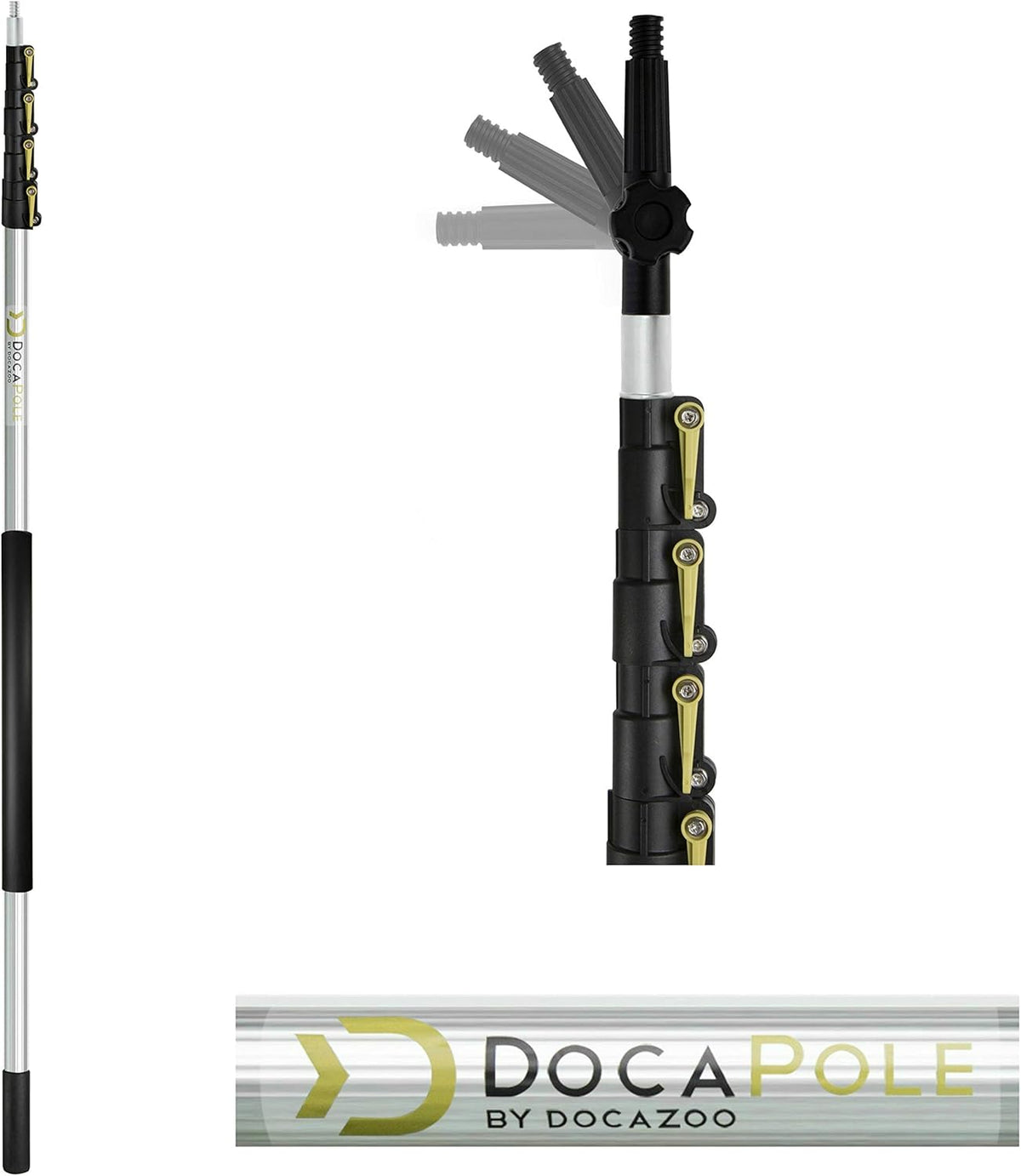 Deck Brush with Extension Pole, Pack of 2 M10676