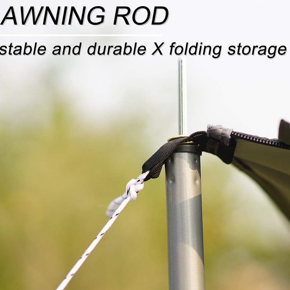 Adjustable 4 Section Steel Tent Tarp Poles T2191